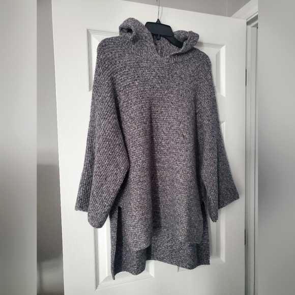 Old Navy Hooded Tunic Sweater, Size Large, Heather Gray - Picture 1 of 4